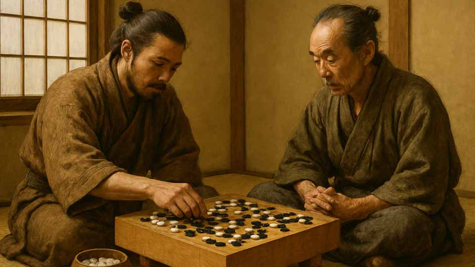 Asiaten beim Go spielen