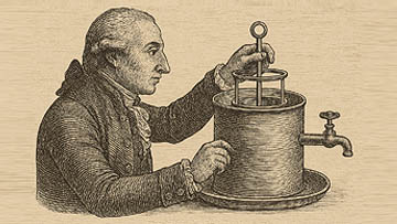 Lavoisier mit Eis-Kaloriemeter
